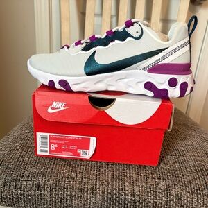 Nike React Element 55 SE - White and Purple